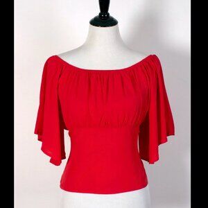 Oblong Box Shop Red Victoria Top